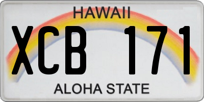 HI license plate XCB171