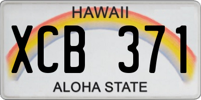 HI license plate XCB371