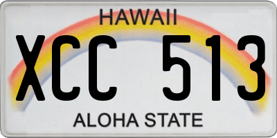 HI license plate XCC513