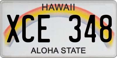 HI license plate XCE348