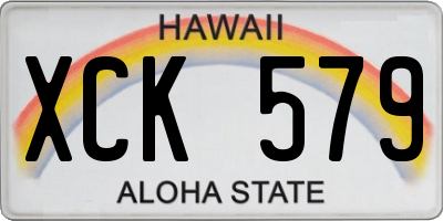 HI license plate XCK579