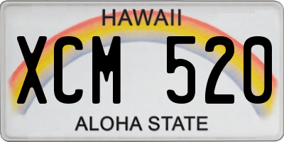 HI license plate XCM520