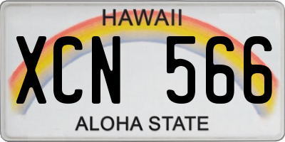 HI license plate XCN566