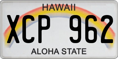 HI license plate XCP962