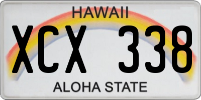HI license plate XCX338