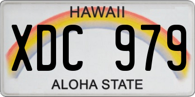 HI license plate XDC979