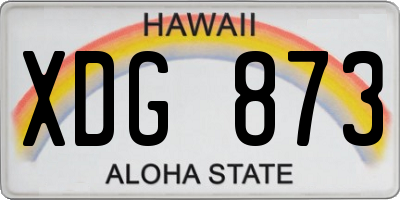 HI license plate XDG873