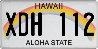 HI license plate XDH112