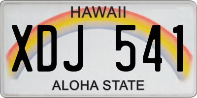 HI license plate XDJ541