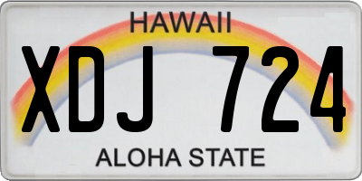 HI license plate XDJ724