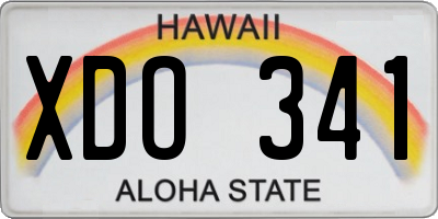 HI license plate XDO341