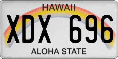 HI license plate XDX696