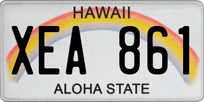 HI license plate XEA861