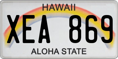 HI license plate XEA869