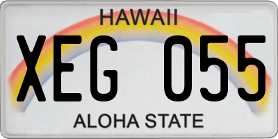 HI license plate XEG055