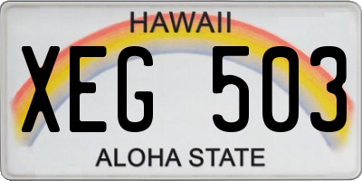 HI license plate XEG503