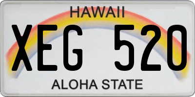 HI license plate XEG520