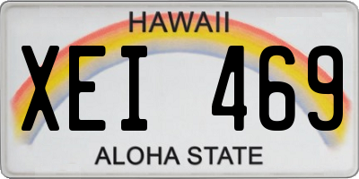 HI license plate XEI469