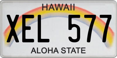 HI license plate XEL577
