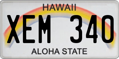 HI license plate XEM340