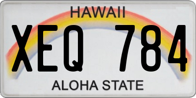 HI license plate XEQ784