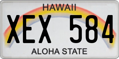 HI license plate XEX584