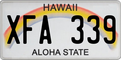 HI license plate XFA339
