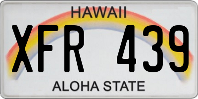 HI license plate XFR439