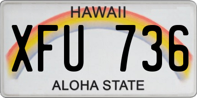 HI license plate XFU736