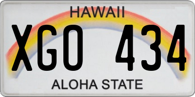 HI license plate XGO434