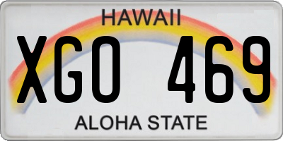 HI license plate XGO469