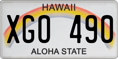 HI license plate XGO490