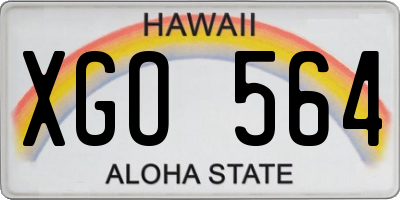 HI license plate XGO564