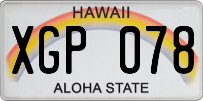 HI license plate XGP078