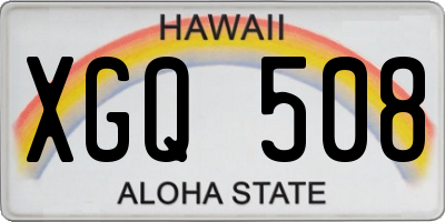 HI license plate XGQ508