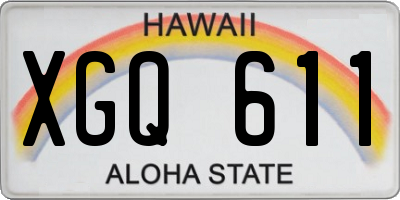 HI license plate XGQ611