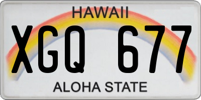 HI license plate XGQ677