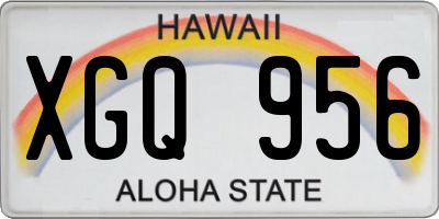 HI license plate XGQ956