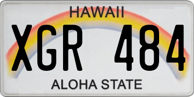 HI license plate XGR484