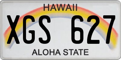 HI license plate XGS627