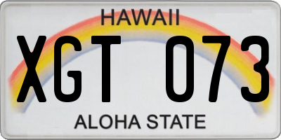 HI license plate XGT073