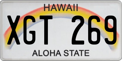 HI license plate XGT269