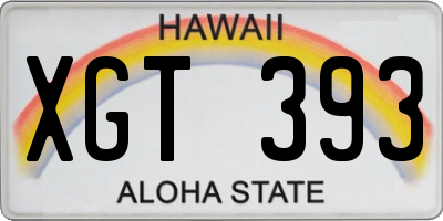 HI license plate XGT393