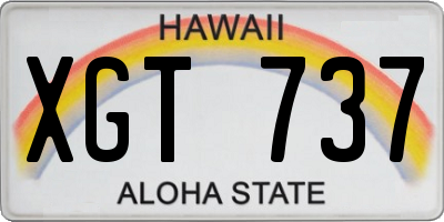 HI license plate XGT737