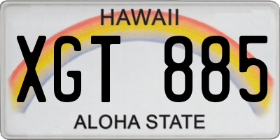 HI license plate XGT885