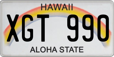 HI license plate XGT990