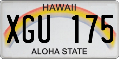 HI license plate XGU175