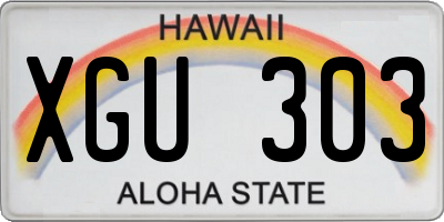 HI license plate XGU303