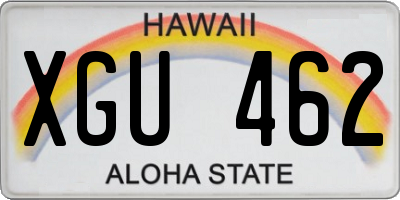 HI license plate XGU462