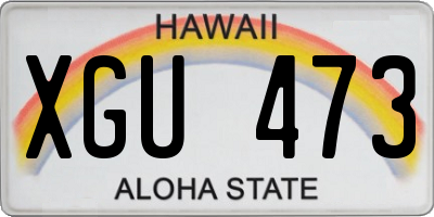 HI license plate XGU473
